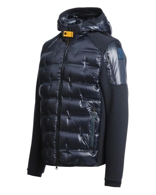 Parajumpers Blue Quilted Hooded Jacket for men