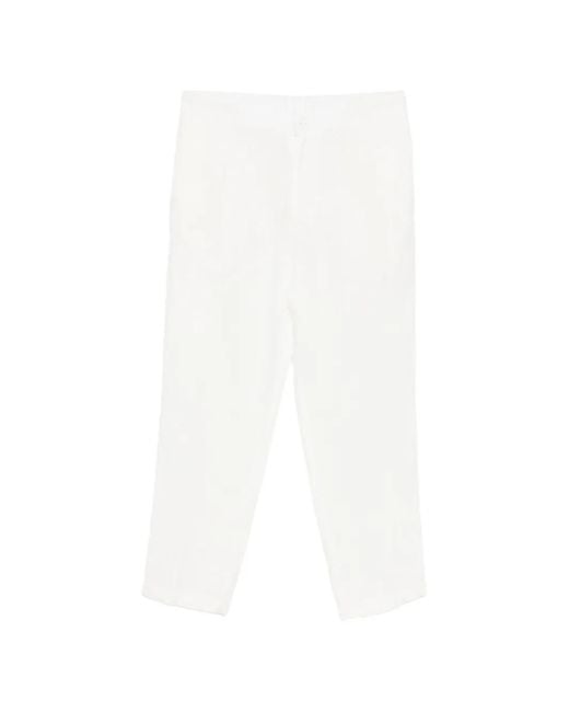Costumein White Jean 19 Elasticated-Waistband Trousers for men