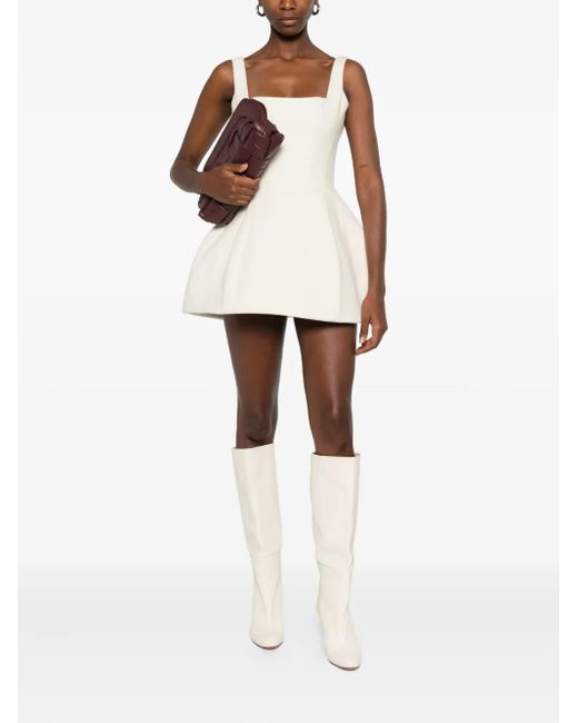 Vestiaire d'un Oiseau Libre White Square-Neck Flared Mini Dress