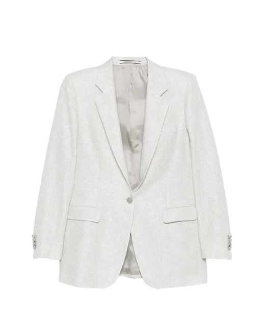 Tagliatore White Adrianne Button Jacket