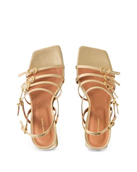 Claudie Pierlot Metallic Buckled Multi-Strap Sandals
