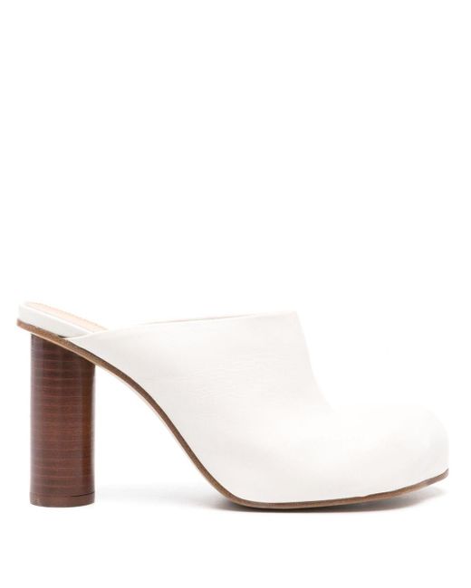 J.W. Anderson White 95mm Leather Mules