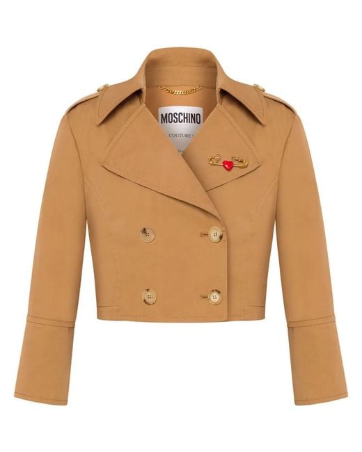 Moschino Multicolor Cropped Mustard Jacket
