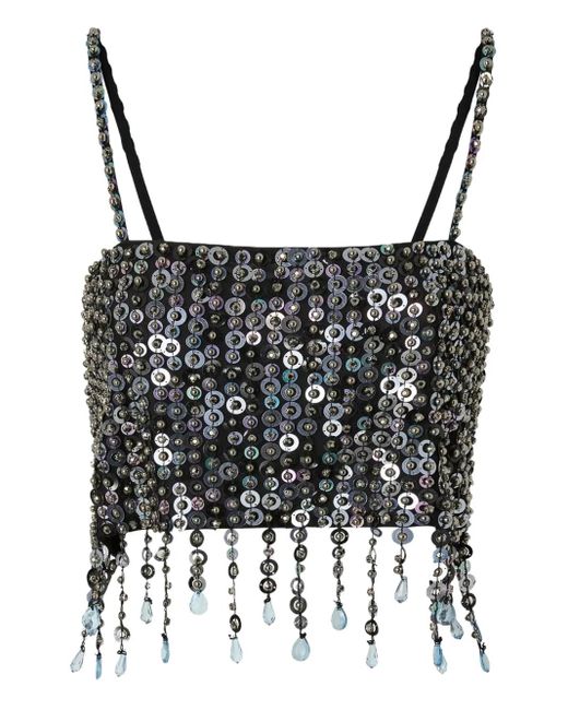 Pinko Black Sequinned Tank Top