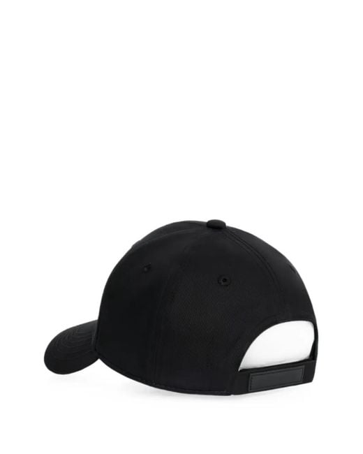 Longchamp Black Logo-Embroidered Baseball Cap