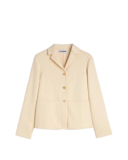 Jil Sander Natural Double Cashmere Jacket