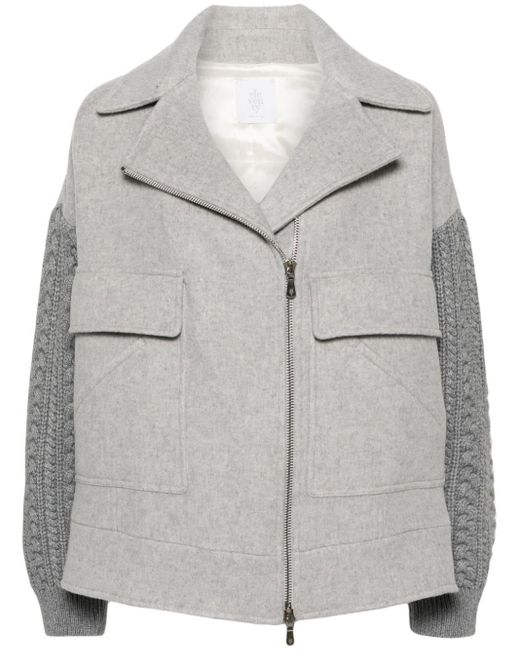 Eleventy Gray Long-sleeved Jacket