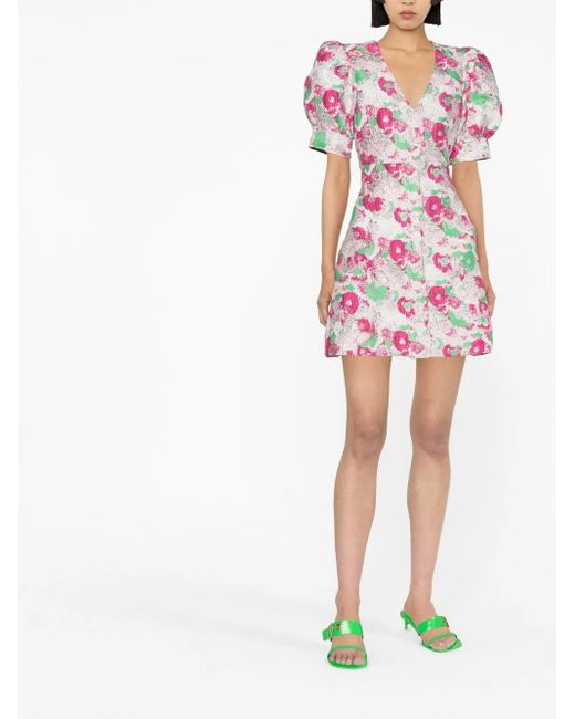 Ganni Multicolor Printed Mini Dress