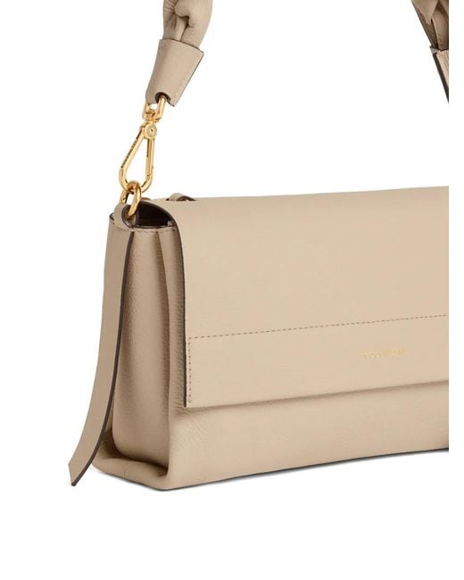 Coccinelle Natural Small Boheme Braided-Handle Shoulder Bag