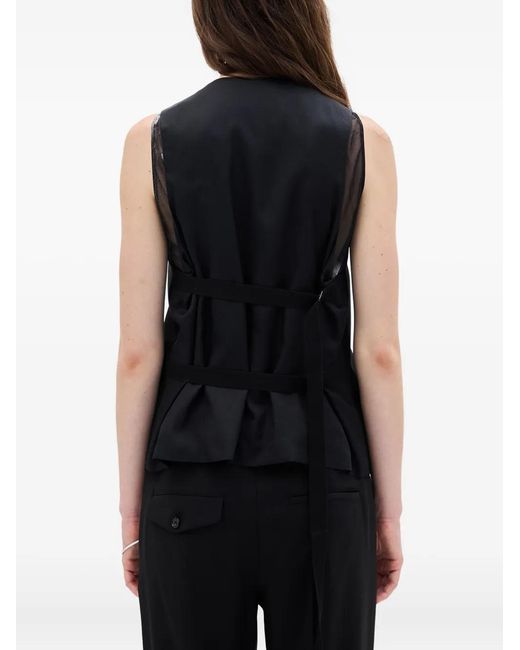 Ann Demeulemeester Black Charlotte Button-Fastening Waistcoat
