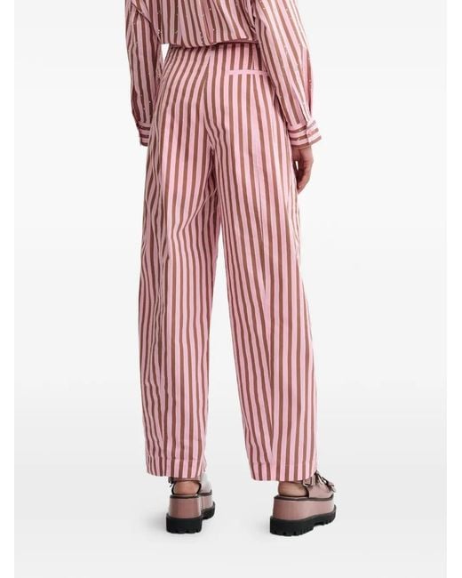 Essentiel Antwerp Pink Striped Trousers