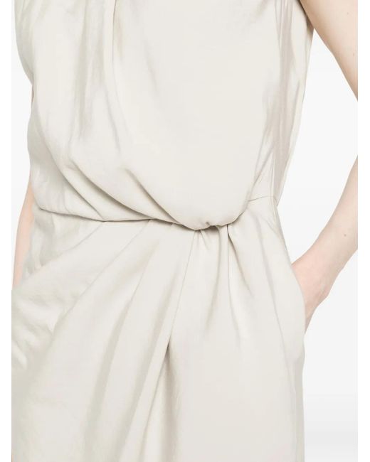 Phisique Du Role White Twisted-Design Midi Dress