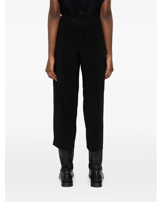 Y's Yohji Yamamoto レディース ブラック ドローストリング パンツの