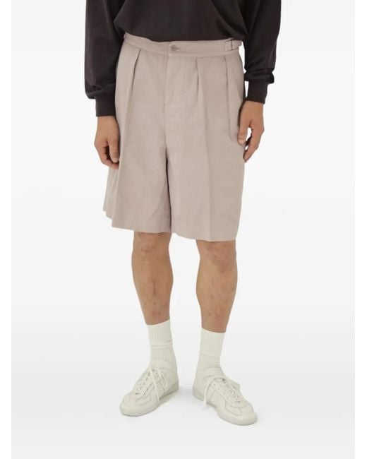 Kaptain Sunshine Natural Pleated Shorts for men