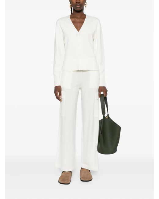 P.A.R.O.S.H. White Button-Front Cardigan