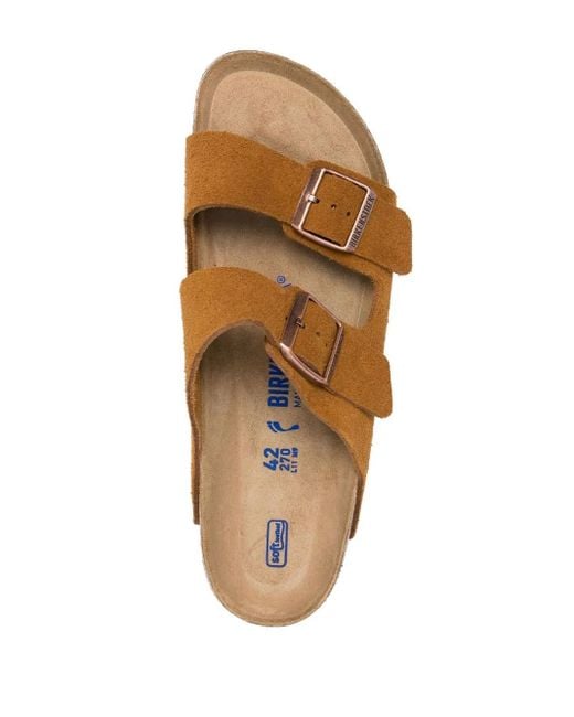 Birkenstock Arizona Sfb Suède Sandalen in het Brown