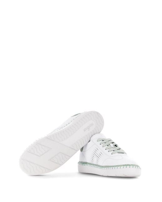 Hogan White Cool Logo-perforated Leather Sneakers