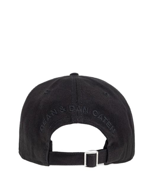 DSquared² Black Logo-Print Cap for men