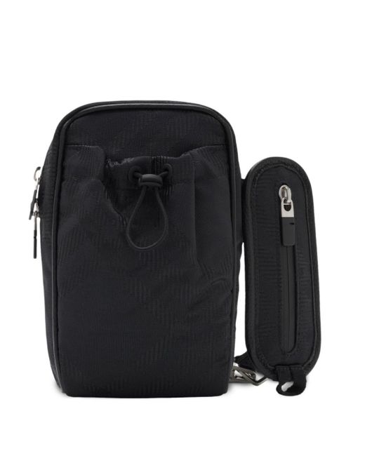 Burberry Black Check-jacquard Phone Bag for men