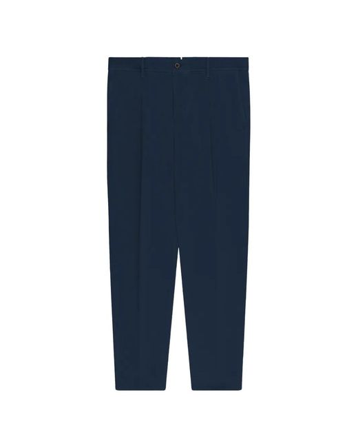 Incotex Blue Button-Fastening Trousers for men