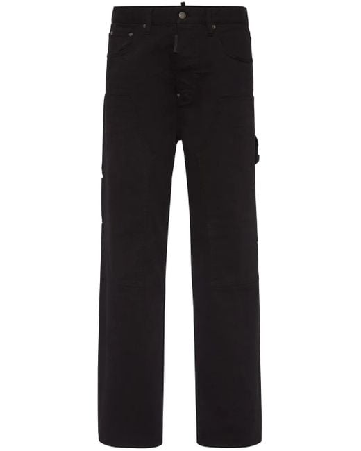 DSquared² Black Bull Loose Carpenter Jeans for men