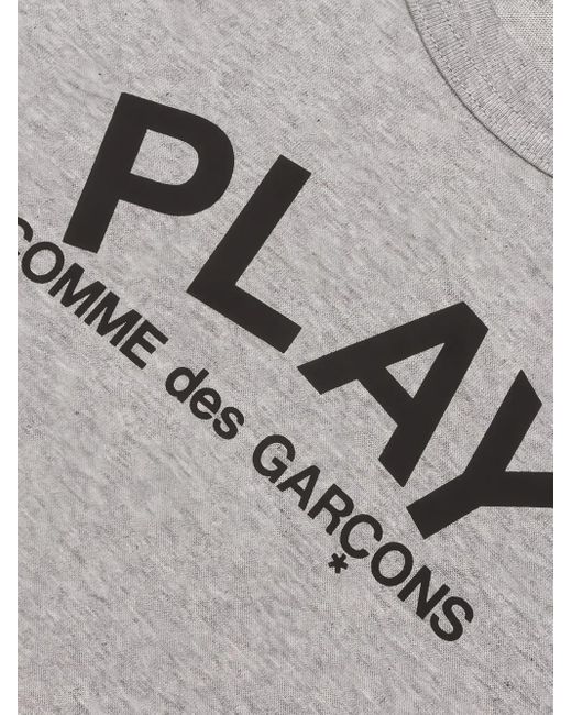 COMME DES GARÇONS PLAY Gray Comme Des Garçons Play Cotton T-shirt