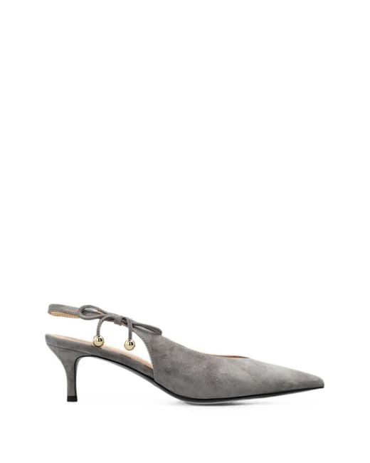 Furla White Poppy Bow-Detail Pumps