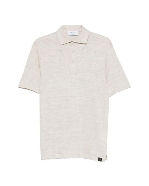 Gran Sasso White Short-Sleeve Polo Shirt for men