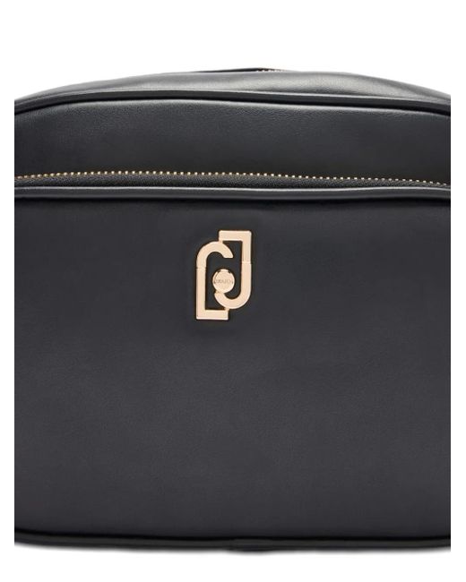 Liu Jo Black Medium Logo-Plaque Zip-Fastening Cross Body Bag