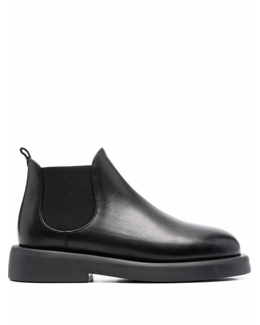 Marsèll Black Gommello Leather Ankle Boots