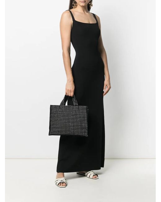 10 Corso Como Black Polka Dot Print Tote Bag