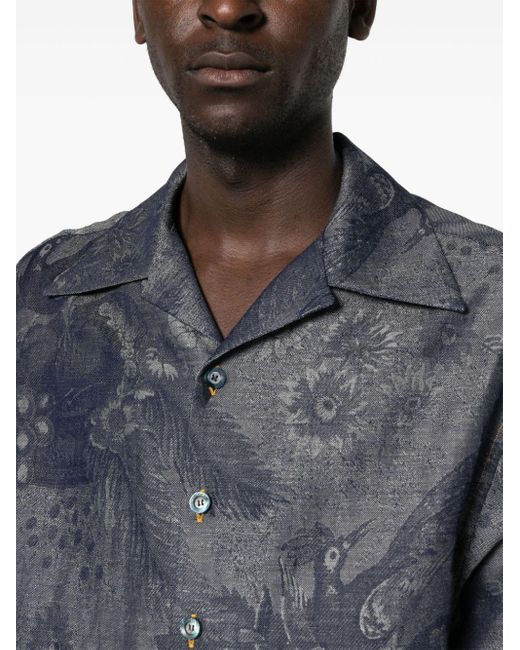 Chemise à motif en jacquard Etro pour homme en coloris Gray