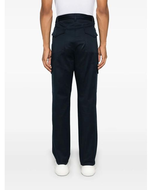 Moncler Blue Cotton Trosusers for men