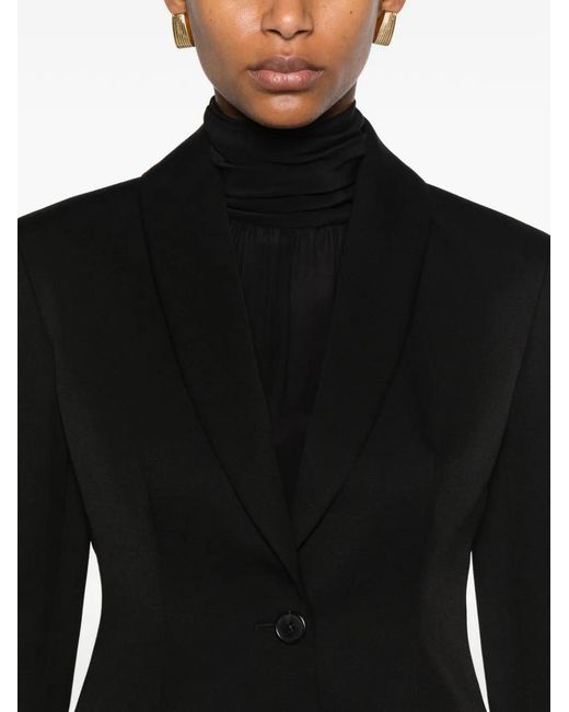 The Row Black Bettina Single-Breasted Blazer
