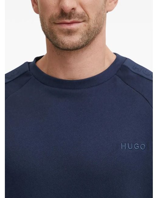 Sweat À Logo Appliqué HUGO pour homme en coloris Blue