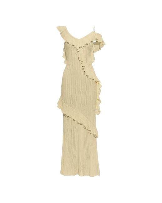 Self-Portrait Metallic Dress With Ruffles