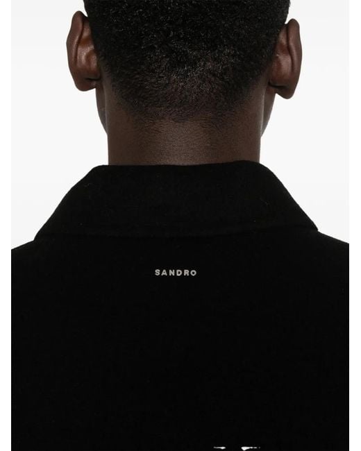 Sandro Black Zip-Up Jacket for men
