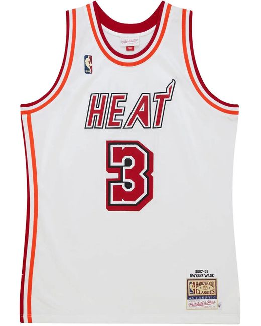 Mitchell & Ness 1996/97 Hardwood Classics Dwyane Wade Miami Heat Authentic Trikot in Red für Herren