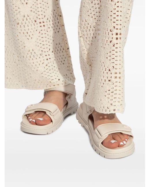 COACH White Flat Sandals
