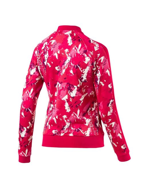PUMA Red Printed Track Jacket