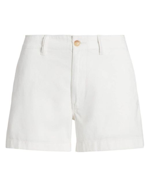 Polo Ralph Lauren White Chino-Shorts aus Twill