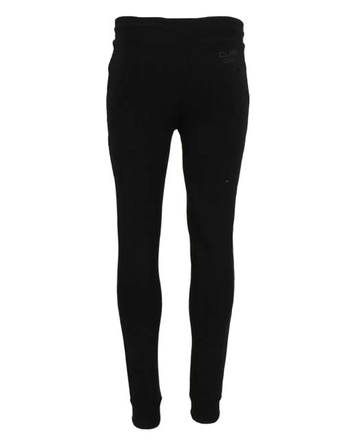 Roberto Cavalli Black Tiger-Print Track Pants for men