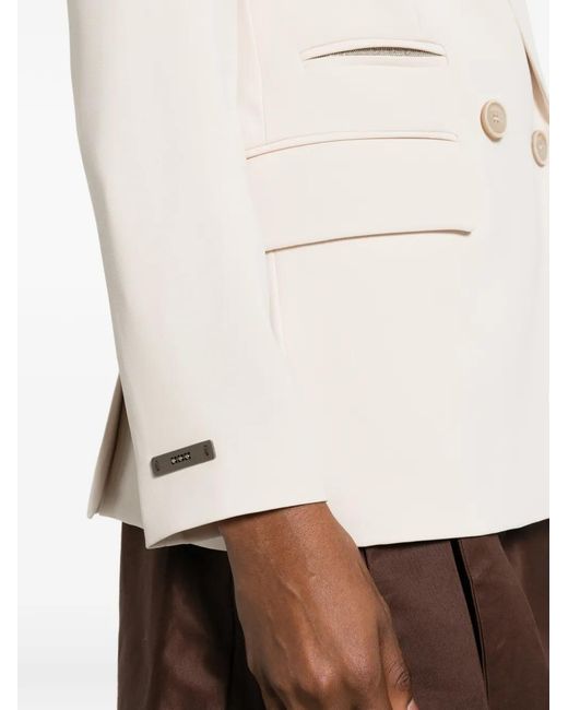 Peserico White Double-Breasted Blazer