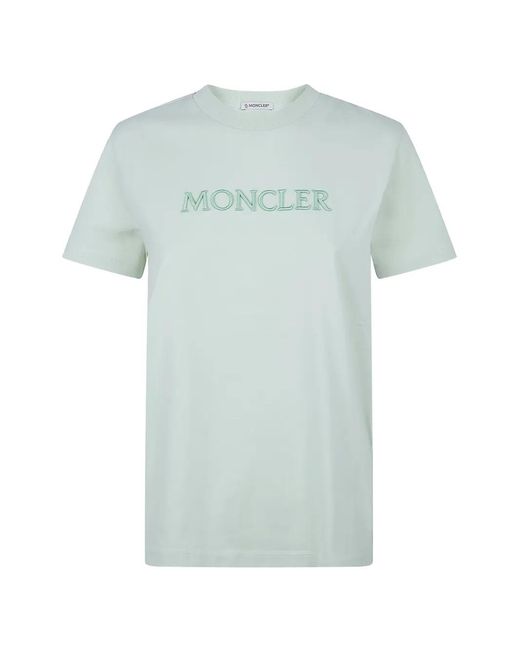 Moncler Green Logo-Embroidered T-Shirt