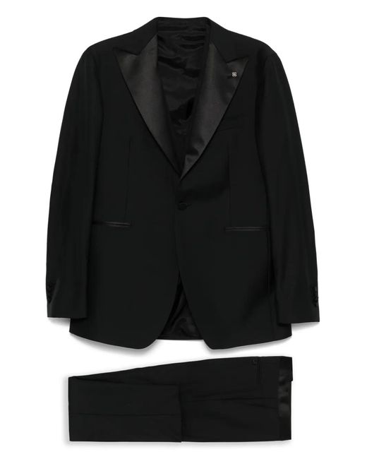 Tagliatore Black Single-Breasted Dinner Suit for men