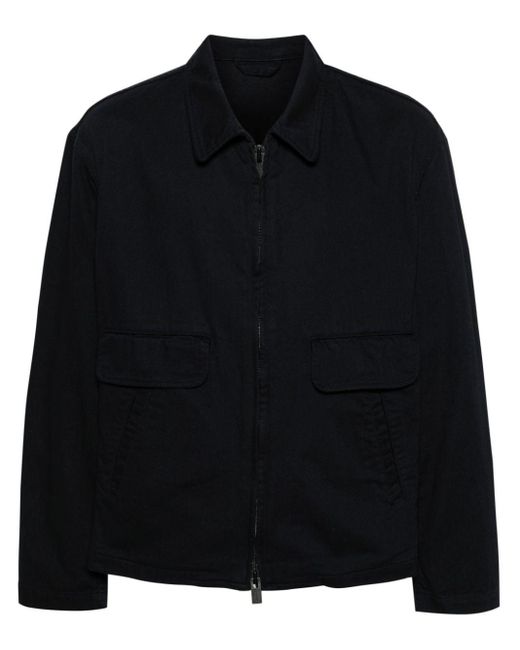 Yohji Yamamoto R-single Katoenen Shirtjack in het Black voor heren