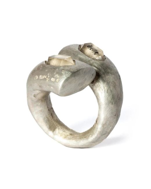 Parts Of 4 Metallic Big Twisted Druid Diamond Ring
