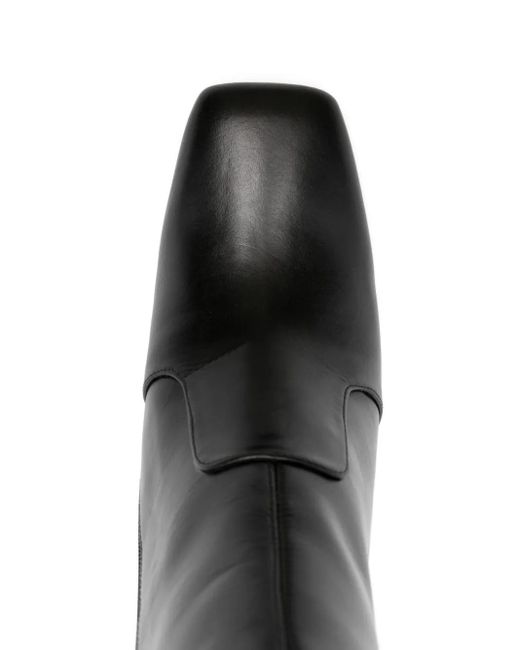 Chie Mihara Black 80Mm Oysi Geometric-Block Heel Ankle Boots