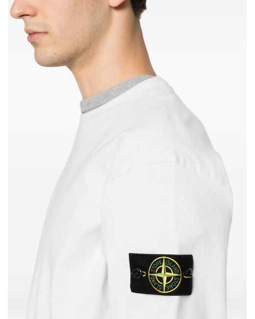 Stone Island White Felpa for men