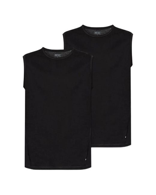 DIESEL Black Tim-Utlt Cotton-Jersey Tank Top (Set Of Two) for men